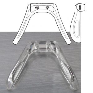 Soft Silicone Nose Pads | Softwing Style for Metal Frames | 3-Pack | 15mm & 17mm | Clear