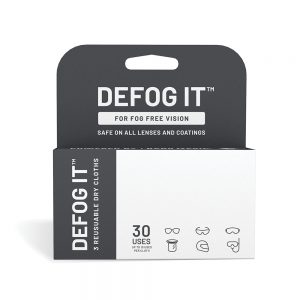 Clarity Defog It Anti-Fog Cloths | Dry Reusable Lens Wipes | 3-Pack | Safe for AR-Coated Glasses