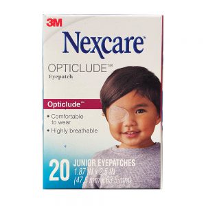 Nexcare Opticlude Eye Patch for Kids | Junior Size | 20 Count | Self-Adhesive & Latex-Free