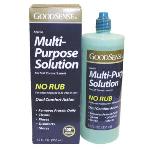 GoodSense® Multi-Purpose Solution | No-Rub Contact Lens Cleaner | 12 fl oz