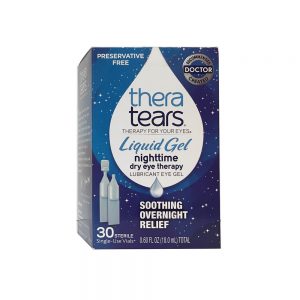 Thera Tears Night Time Eye Gel | Preservative-Free | 30 Single-Use Vials for Overnight Dry Eye Relief