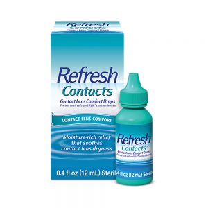 Refresh® Contacts Lens Comfort Drops | Moisture for Soft & RGP Contact Lenses | 12mL