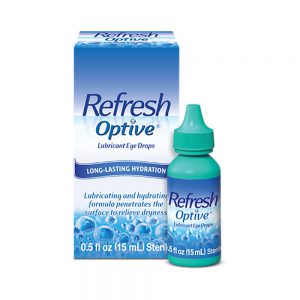 Refresh Optive® Lubricant Eye Drops | Dual-Action Moisture & Relief for Dry Eyes | 0.5 fl oz Bottle