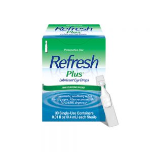 Refresh Plus Lubricant Eye Drops, 30 Single-Use Containers, 0.01 Fl Oz