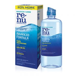 ReNu Advanced Formula Contact Lens Solution | 12 fl oz | Triple Disinfectant for Soft & Silicone Hydrogel Lenses