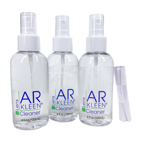 AR Kleen® Lens Cleaner Kit | 3 Bottles + Microfiber Cloth | 4 fl oz Each | Streak-Free on All Lenses
