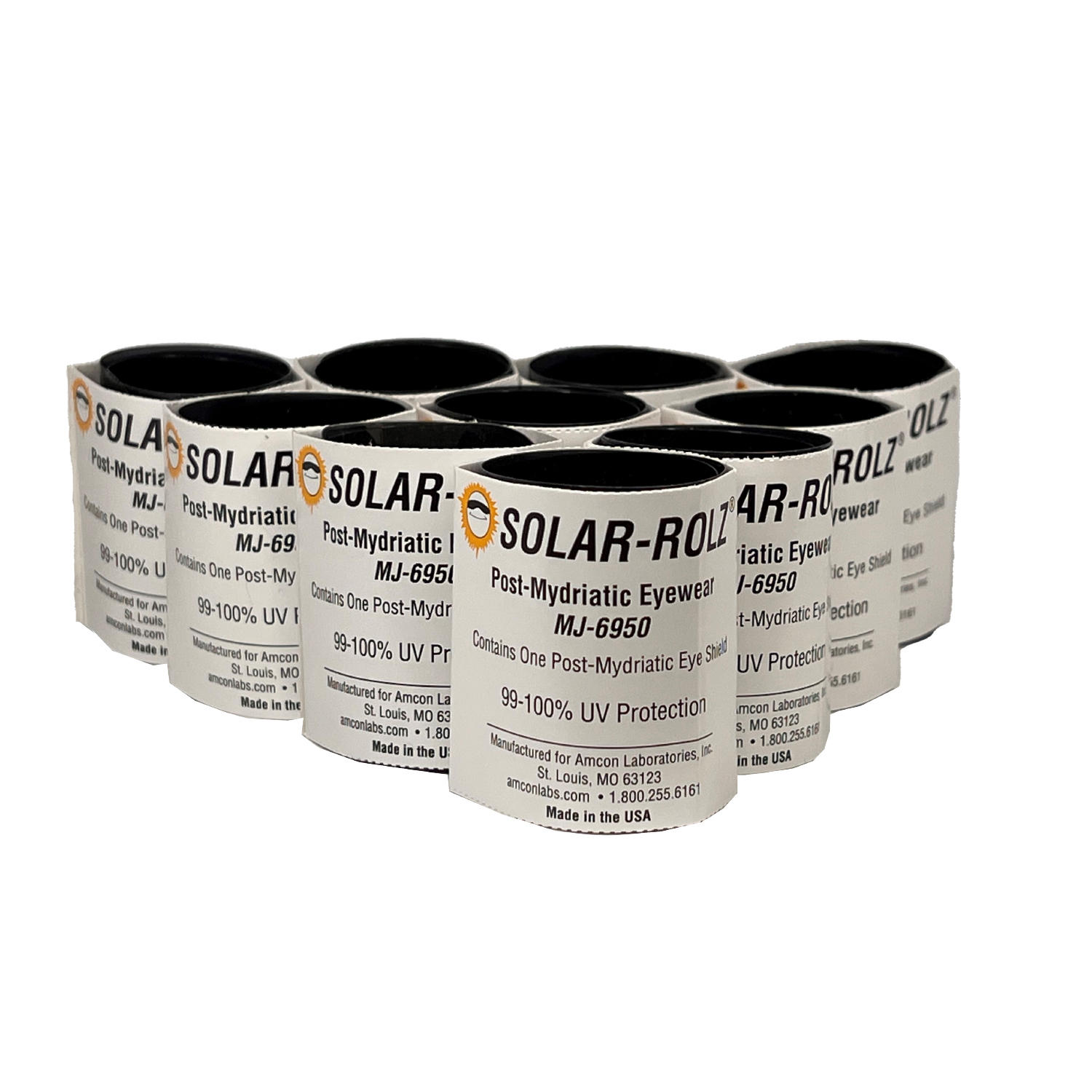 Solar-Rolz® Post-Dilation Sunglasses | Bag of 50 Rolls | UVA/UVB Eye Protection for Adults & Kids - Image 5