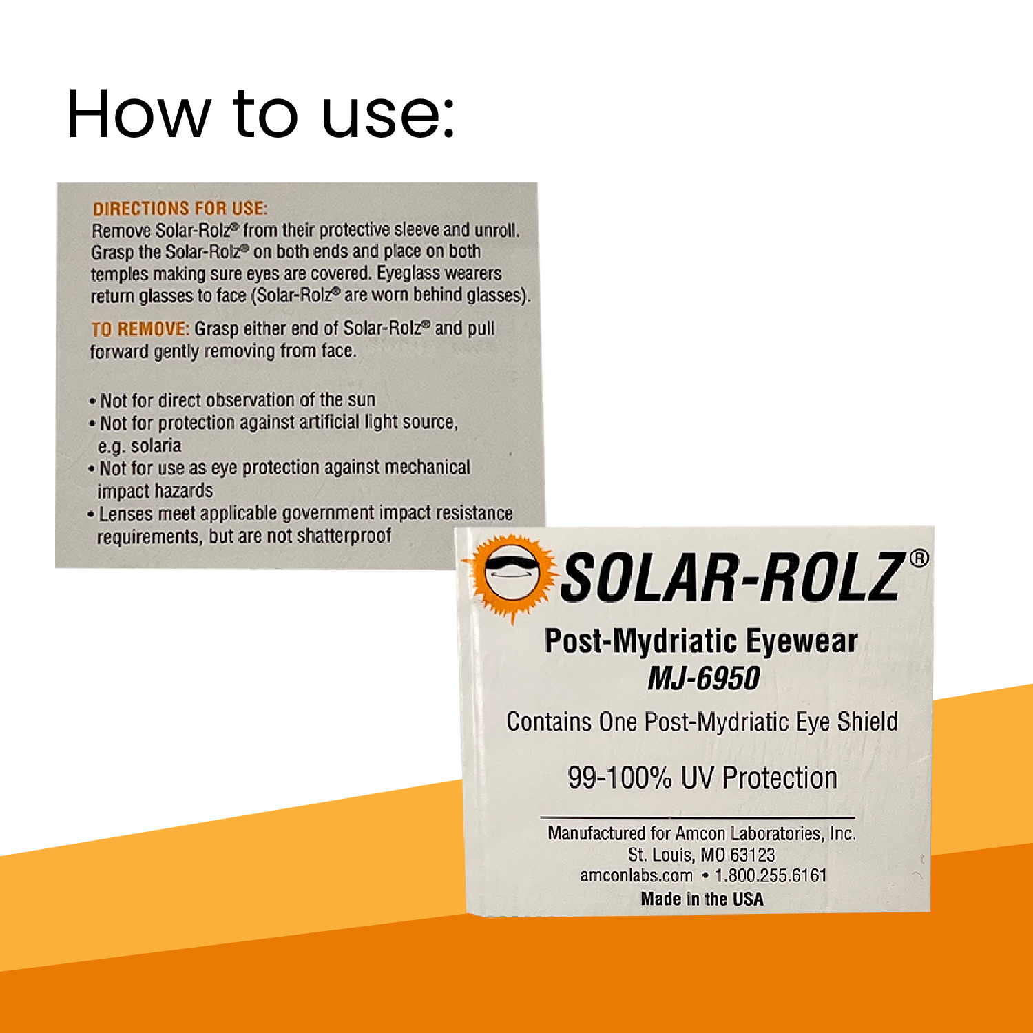 Solar-Rolz® Post-Dilation Sunglasses | Bag of 50 Rolls | UVA/UVB Eye Protection for Adults & Kids - Image 6