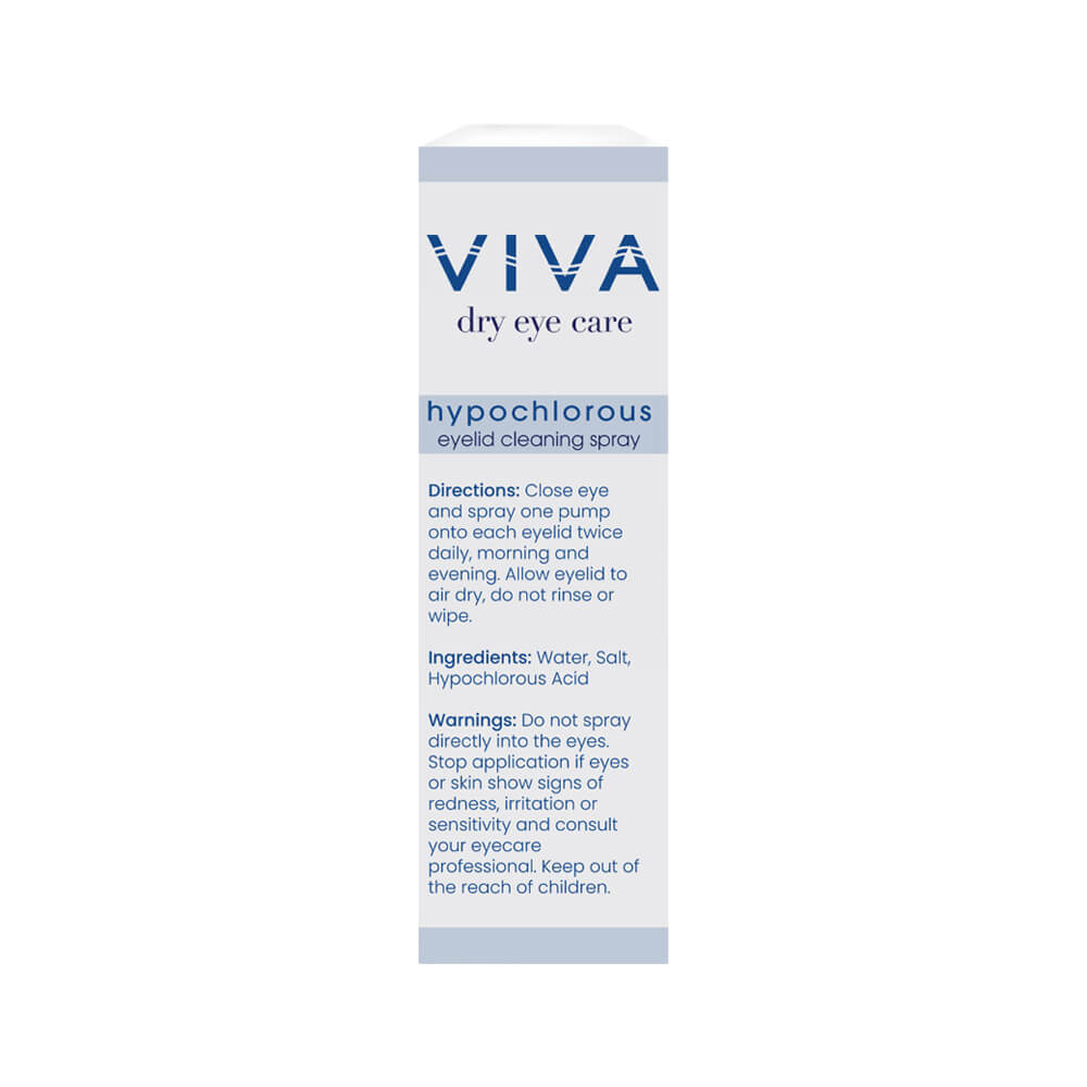 VIVA Hypochlorous Eyelid Cleansing Spray | 65mL | Gentle, Rinse-Free Relief for Dry Eyes & Blepharitis - Image 3