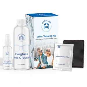 Lens Cleaning Kit | Eyeglass Cleaner Spray, Wipes & Cloth | All-in-One Lens Care