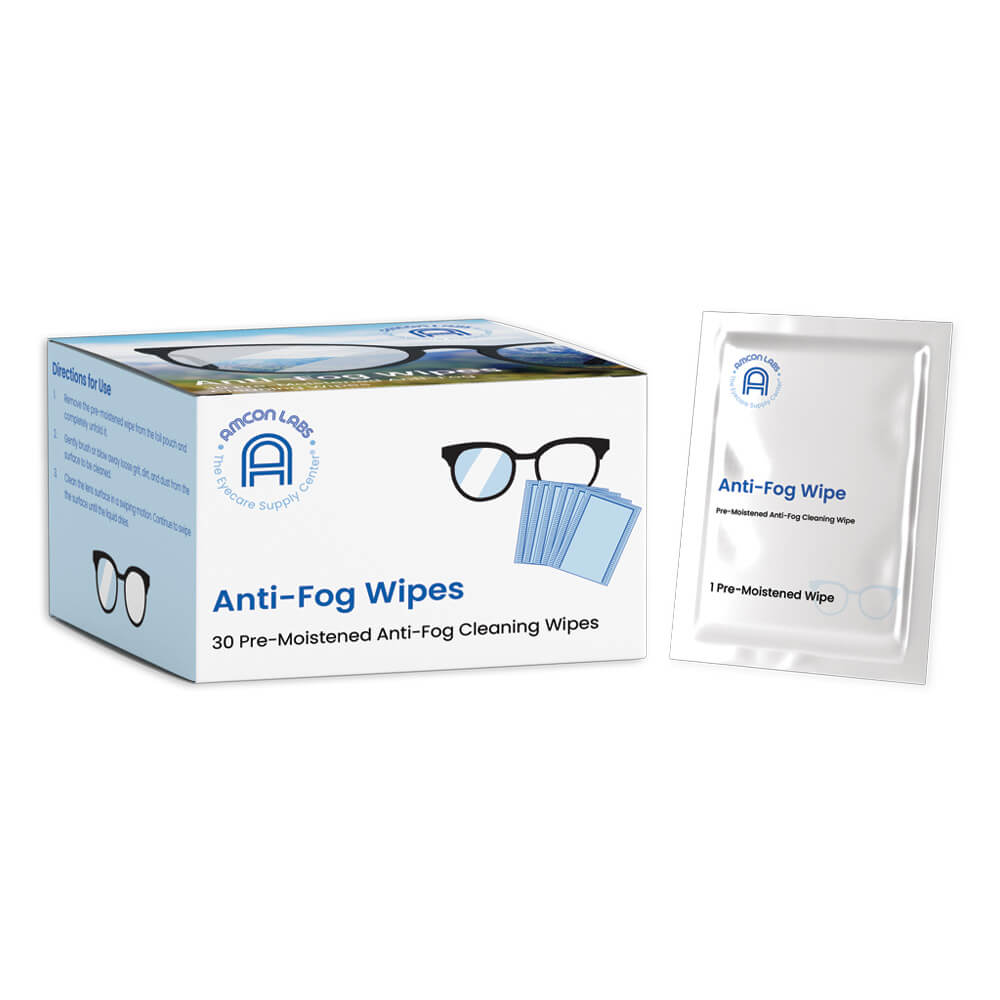 Eyeglass Anti-Fog Wipes | Pre-Moistened Lens Cleaning Wipes | Box of 30