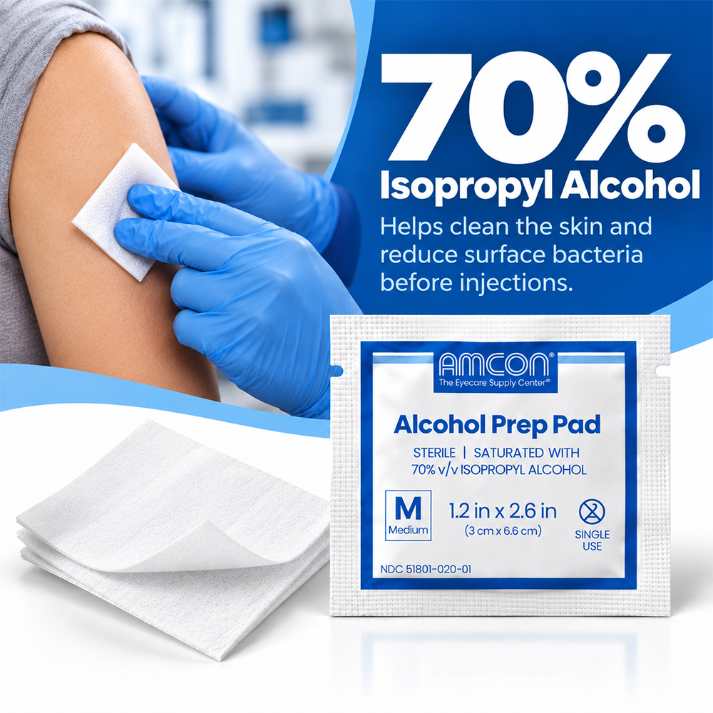 Amcon Medium Alcohol Prep Pads | 70% Isopropyl | Box of 200 - Image 3