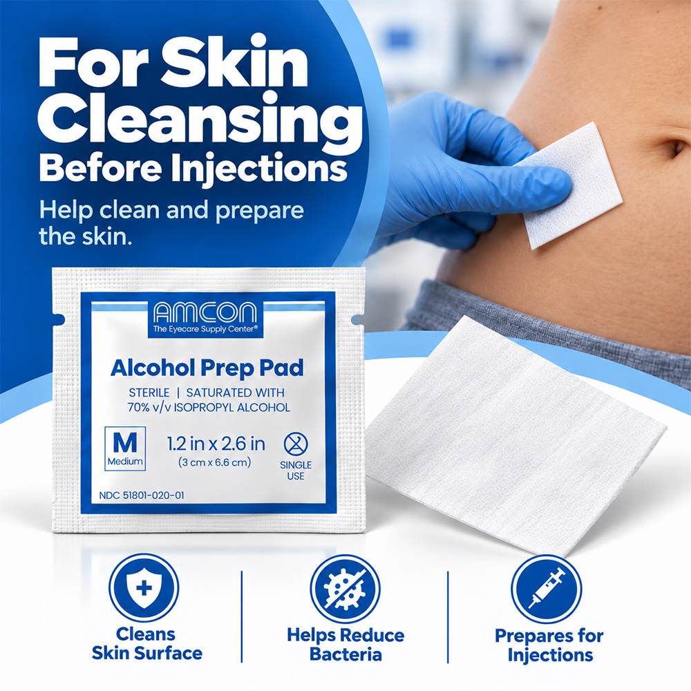 Amcon Medium Alcohol Prep Pads | 70% Isopropyl | Box of 200 - Image 6