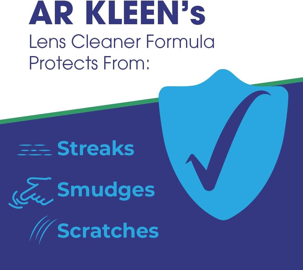 AR Kleen & Bee Kleen Lens Cleaning Kit | 2X 2 oz Cleaner + 12” Cloth - Image 3